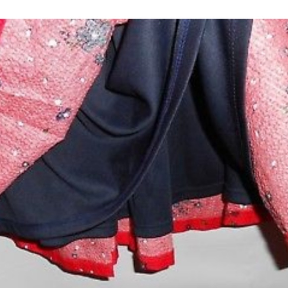 Eva Franco Red Blue Floral Halter Neck Dress - Picture 5 of 8